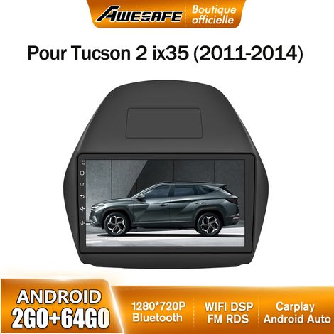 AWESAFE Autoradio Android 13 pour Tucson 2 ix35 (2011-2014) 2Go+64Go 9'' Écran Tactile Carplay Android Auto GPS WiFi FM (1/5)