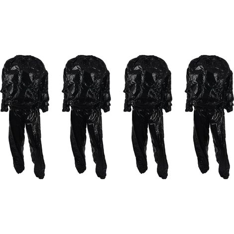 4X Heavy Duty Fitness Weight Loss Sweat Sauna Suit Exercice Gym Anti-Rip Noir XL (1/5)