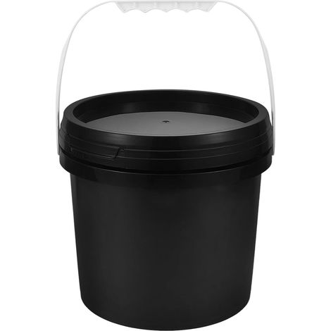 Seau de peinture noir Unomor 6L avec couvercle polyvalent et (1/5)