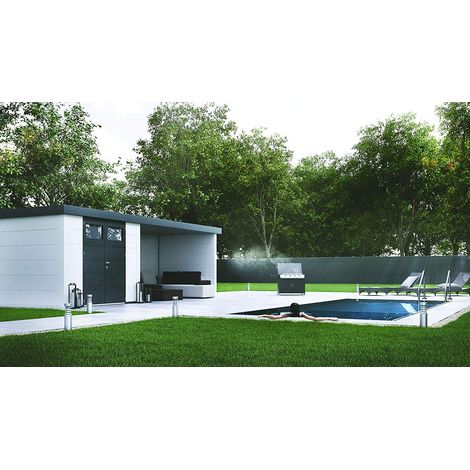 Caseta Metalica Jardin Novo Habitat Nh6 Con Terraza Blanca (1/5)