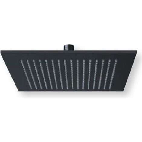 Pomme de douche carrée en laiton 30 cm Blackmat QUADRI - CRISTINA ONDYNA SD30013 (1/2)