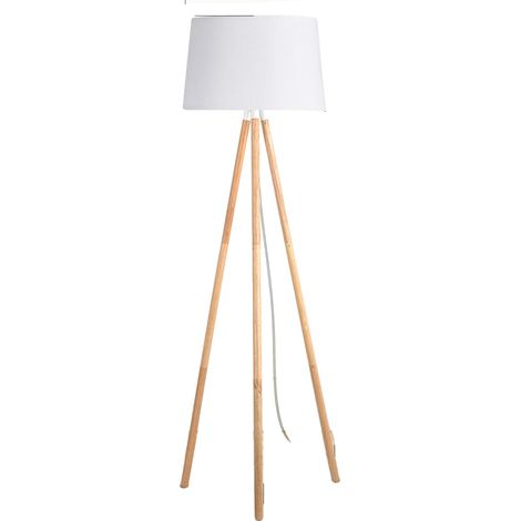Lámpara de pie, base triangular, interruptor de pie, luz blanca pura, enchufe europeo de 220V-240V (UE-a). (1/2)