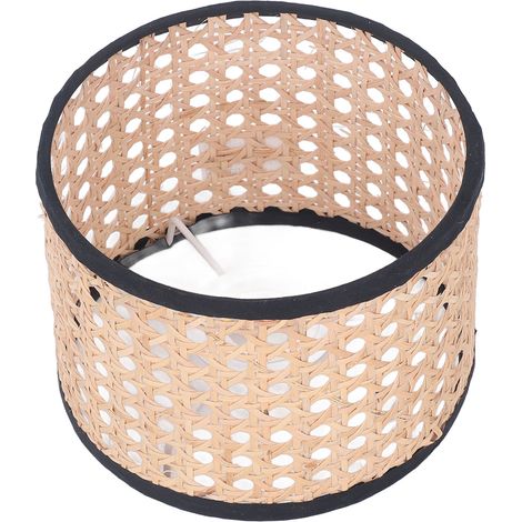 Abat-jour universel en rotin tressé pour lustre, suspension ou plafonnier E27/E14. (1/5)