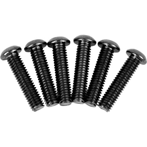 Vis hexagonales internes noires pour la fixation du chevalet et du support de cordes du double vibrato de la basse électrique. (1/5)