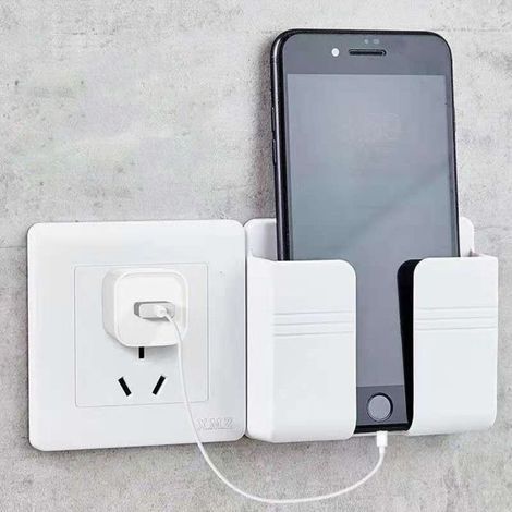 Wandhalterung zur Aufbewahrung von Mobiltelefonen, kein Bohren erforderlich, für Fernseher und Klimaanlagen (1/5)