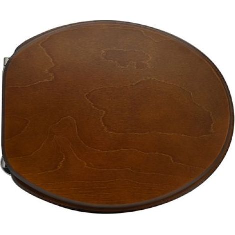 SEDILE WC UNIVERSALE IN LEGNO NEW Noce scuro - Cerniere A passan