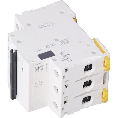 Disjoncteur modulaire iC65N 3P 32A, rail DIN, basse tension 400V, pouvoir de coupure 6kA, contacts argentés, protection circuit C32. (1/5)