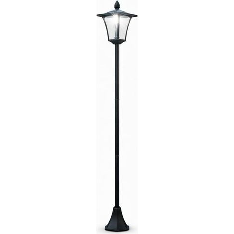 Vintage schwarze Solar-Gartenlampe 160 cm aus Edelstahl und PP, 1 Stück (1/4)