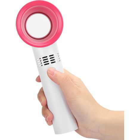 Mini ventilador portátil sin aspas, recargable por USB, ideal para uso doméstico y en exteriores (blanco).