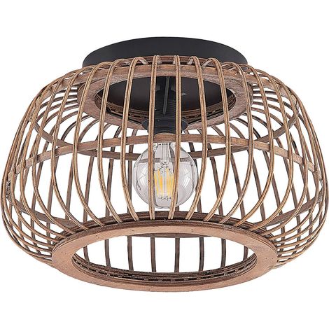Lindby Lámpara de techo 'Bominio' en Marrón Madera