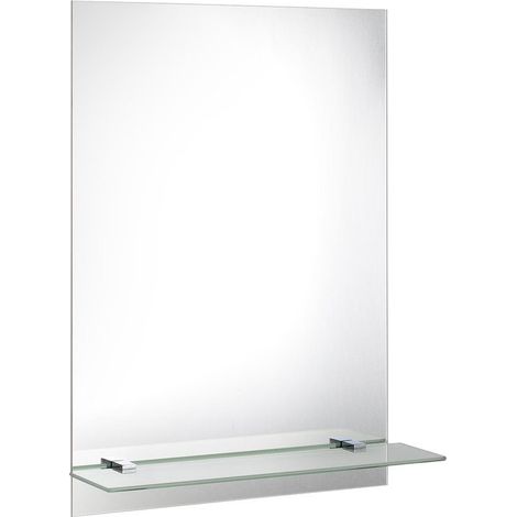 Miroir avec étagère 50x70cm avec fixations (1/3)