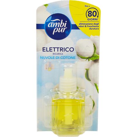 AMBIPUR DEODORANTE PER AMBIENTE RICARICA DA 20 ML FRAGRANZA NUVOLE DI COTONE (1/4)