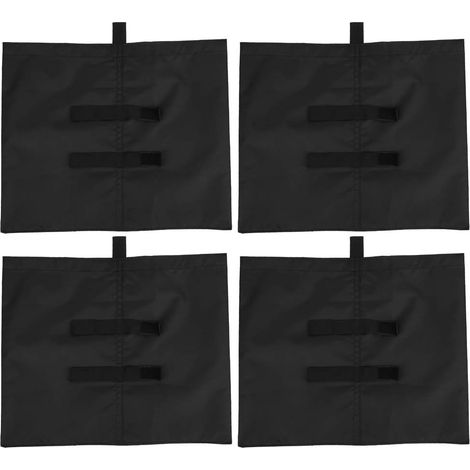 Lot de 4 Sacs de Sable Solides en Tissu Oxford - Noir - Grande capacité - Bonne étanchéité - Parasol extérieur - Parapluie - Sac de Sable (1/5)