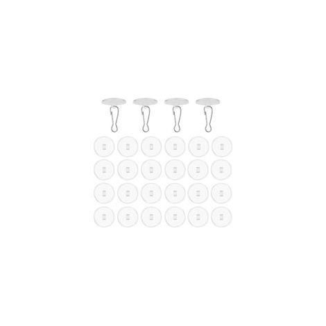 Lot de 30 crochets de plafond transparents autocollants sans perçage, crochets de support de plafond avec clips pour mât de drapeau, crochets décoratifs pour suspendre des carillons éoliens, sa (1/5)