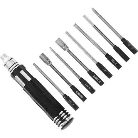 Ensemble D'outils de Tournevis, Embout de Tournevis en Acier à Grande Vitesse, Poignée Antidérapante, Ensemble de Tournevis Antirouille Durable pour la Réparation (1/5)