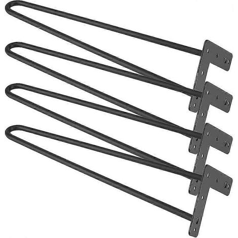 Un ensemble de 4 pieds de table en épingle à cheveux, des pieds de table basse, des pieds de chaise, des pieds de bureau en fer forgé et 2 poteaux. (1/5)