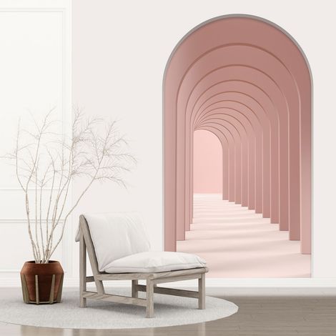 Stickers Trompe l'oeil Arche - Voute - Couloir Arches - 60 x 105 cm (1/5)