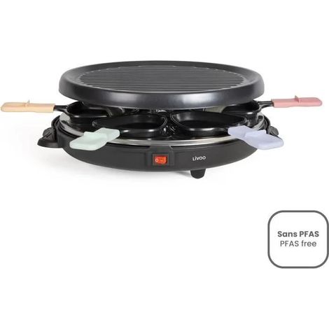 Raclette Gerät Livoo DOC207P schwarz 800 W