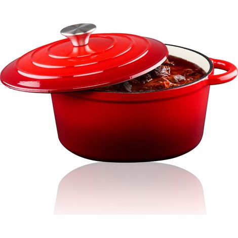 Casseruola in ghisa smaltata rossa 3,8 l, ø24 x 11,8 cm (1/5)