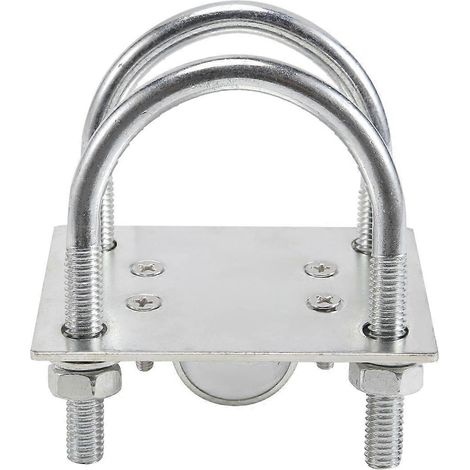 Support de fixation pour mât d'antenne avec boulons en U et panneau de fixation antirouille. (1/5)