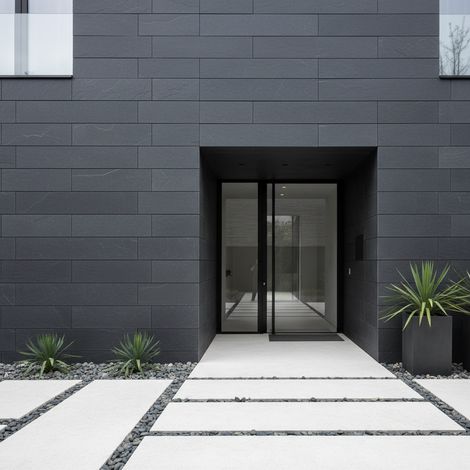Losa de hormigón para jardín exterior / Palet - 25 unidades / 85x50x4 cm. / Blanco