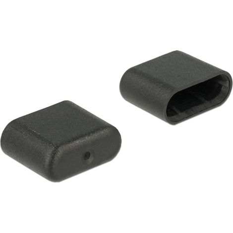 Delock Cubierta antipolvo para USB Type-C⢠macho, 10 unidades, negro