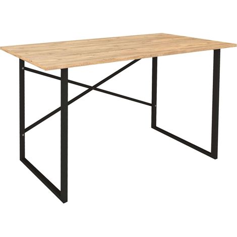 Mesa Escritorio Rus Industrial Roble y Negro 120 cm (1/5)