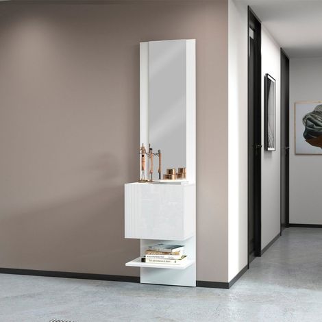 Mueble de Entrada - Blanco 45x35x190h cm (1/5)