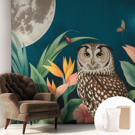 Papier peint avec colle pour décoration moderne de salon chambre à coucher cuisine et bureau Facile Safari lunaire 250x250 cm (1/5)