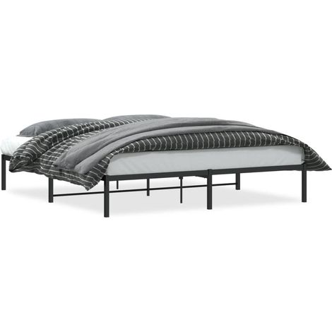 Maison Exclusive - Bettgestell Metall Schwarz 180x200 cm