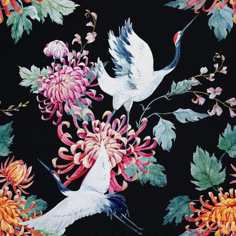 Décoration d'extérieur Oxford - Motiv Kraniche und Chrysanthemen (1/5)