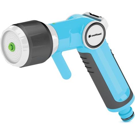 Aspersor tipo pistola ergonómico multifuncional Cellfast