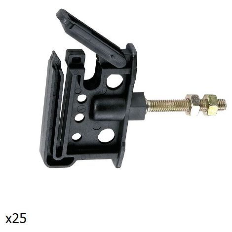 INSPROVET WRAY ISSUSLATOR / TABEL, 40 mM, Metallpfosten, 25 Isolatoren Bag