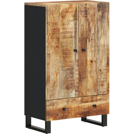 Maison Exclusive - Credenza con Cassetto 60x33x100 cm Legno Massello Mango e Ferro (1/5)
