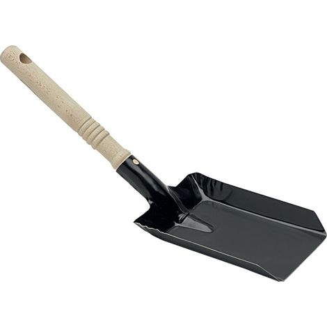 NÖLLE Metall-Kohleschaufel schwarz lack. mitHolzgriff (1/2)