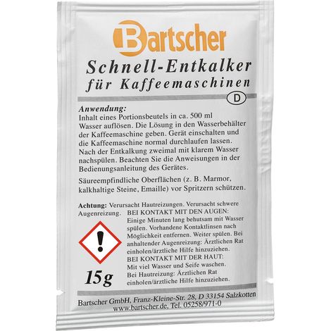 Entkalker Kaffeemaschine Bartscher 190065 30 Dosen 0,45 kg