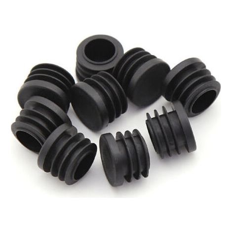 Round Plastic Plug, 20pcs Black Tube End Plug Chair Plug Furniture Glide/Leg Pipe Cover Insert 25mm (1/4)