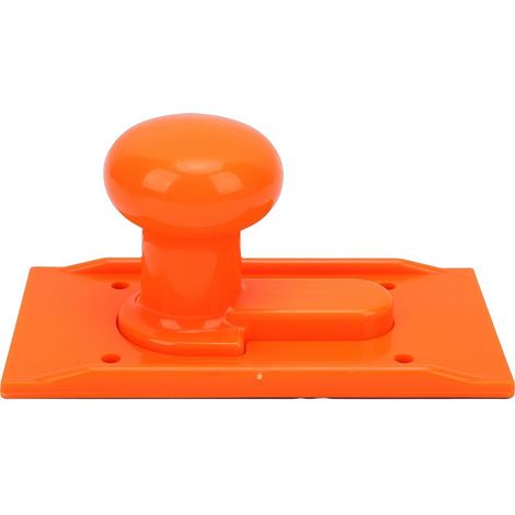 Bloc de poussée pour le travail du bois, avec poignée ergonomique antidérapante, outil sûr pour scie circulaire, défonceuse, raboteuse, couleur orange.