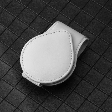 Porte-Lunettes de Voiture, Porte-Lunettes en Cuir pour Voiture, Lot de 2 Porte-Lunettes pour Pare-Soleil de Voiture, Porte-Lunettes de Soleil de Voiture, Porte-Cartes à Billets(gris 94.5cm) (1/3)