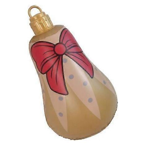 Boule de Noël gonflable à suspendre, lanterne pliable et imperméable en PVC pour décoration de jardin ou de fête en extérieur ( ) (1/2)