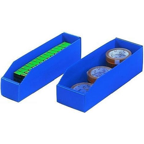 PROVOST - Bac de stockage en polypropylène bleu - Lot de 50 unités (135 × 280 × 105 mm)