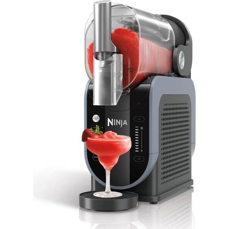 Ninja – Machine à granité 2,5L inox gris – 800W – 5 programmes automatiques – Technologie WhisperChill – Dimensions 16,6 x 42 x 41,4 cm