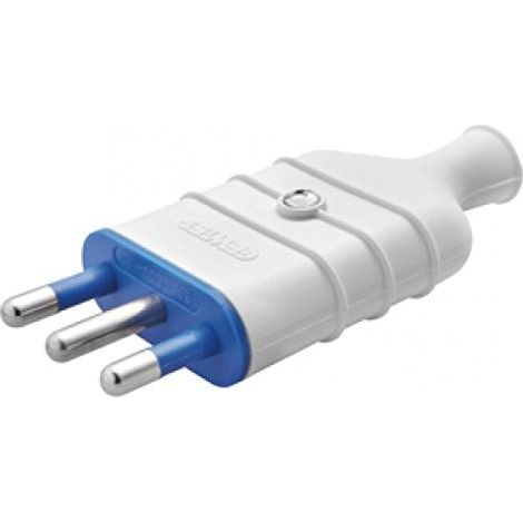 Spina Diritta 2P+T 16A 250V Bianco (Gewiss Cod. Gw28005)
