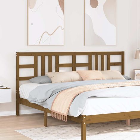 Tête de lit Design industriel - Pour Lit adulte - Marron miel 206x4x100 cm Bois massif de pin Chic-598523 (1/5)
