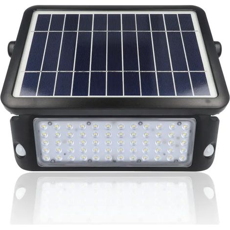 Proiettore LED solare con rilevatore di presenza, 10W, Luce Naturale, Nero (1/3)