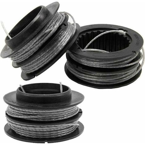 Accessoire pour débroussailleuse Lot de 3 bobines de coupe-bordures à montage frontal de 0,080 pouce 80 V compatibles avec Greenworks (1/4)