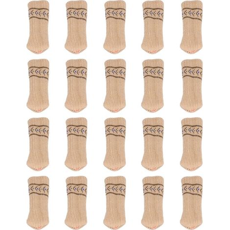 20 Protections de Pieds de Chaise en Silicone Acrylique Élastique à Double Couche, Protège-Sols pour Meubles (1/5)