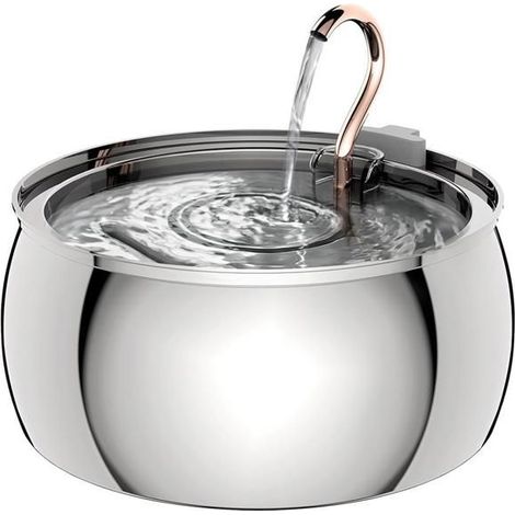 Fontaine à eau pour chat 4 L en inox SUS304, pompe ultra-silencieuse 20dB, filtre charbon actif (1/5)