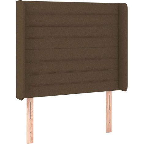 Maison Exclusive - Testiera ad Orecchio Marrone Scuro 103x16x118/128 cm in Tessuto