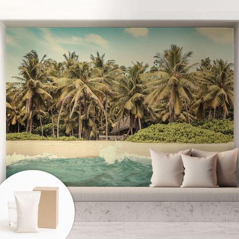 Carta Da Parati Non Tessuto - Decorazione Da Muro - Traspirante - Con Motivo - Per Camera Da Letto Cucina Spiaggia tropicale 208x146 cm (1/5)